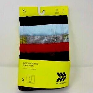 𝅺ALL In Motion - Boys Youth Cotton Blend Boxer Briefs - 5 pack